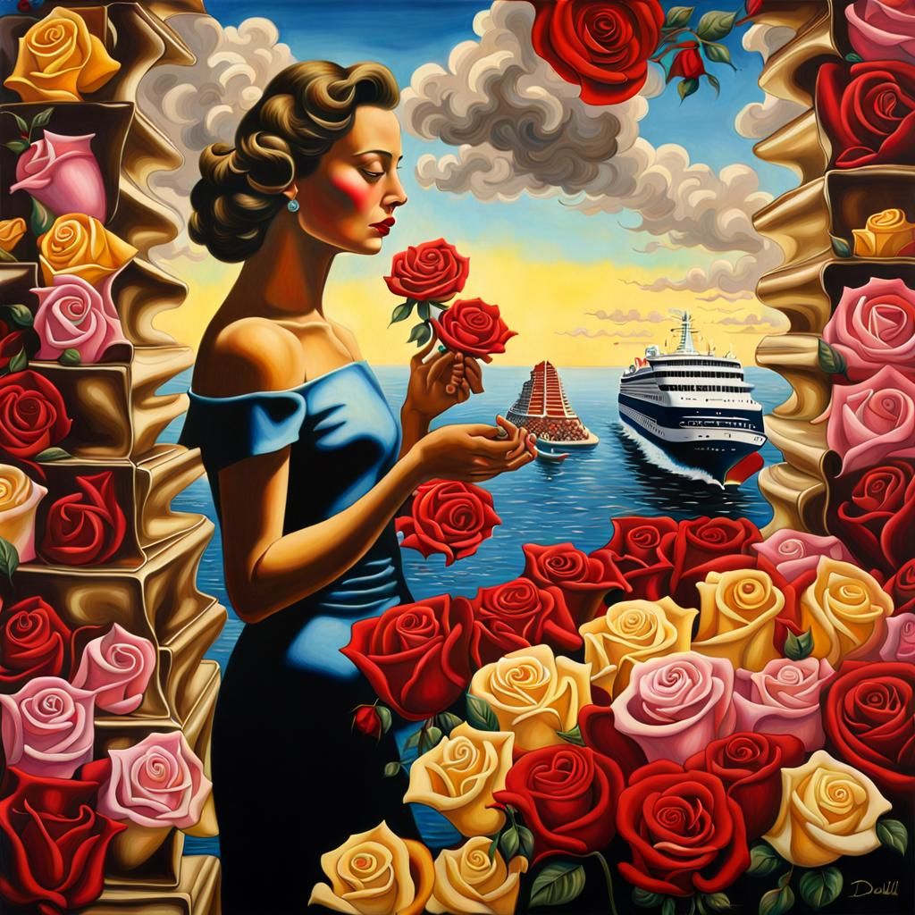 Surreal Chocolate Roses on a Cruise Ship