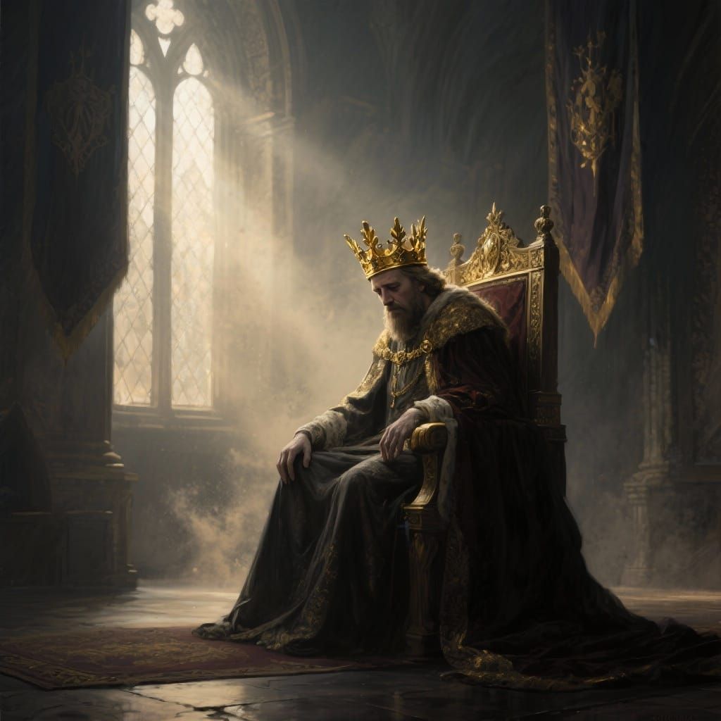 Uneasy lies the head that wears a crown” — Shakespeare, Henry IV, Part I  by @AnC