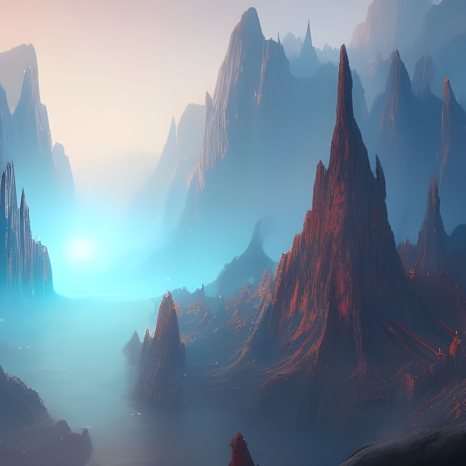 the mountains.