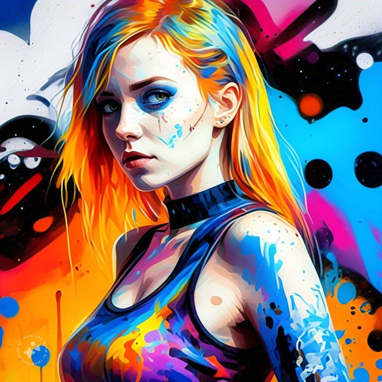 Emma in her true form,graffiti art,