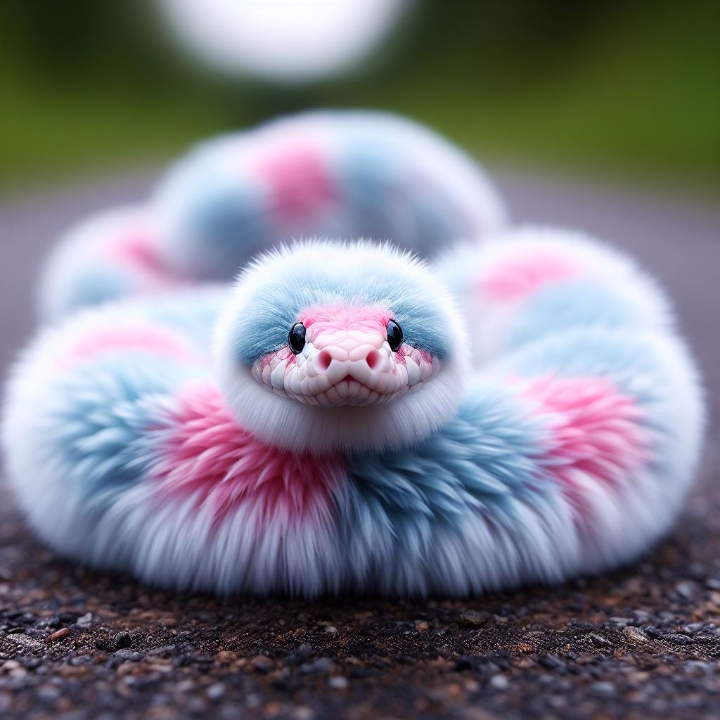 Fluffy Snake - AI Generated Artwork - NightCafe Creator