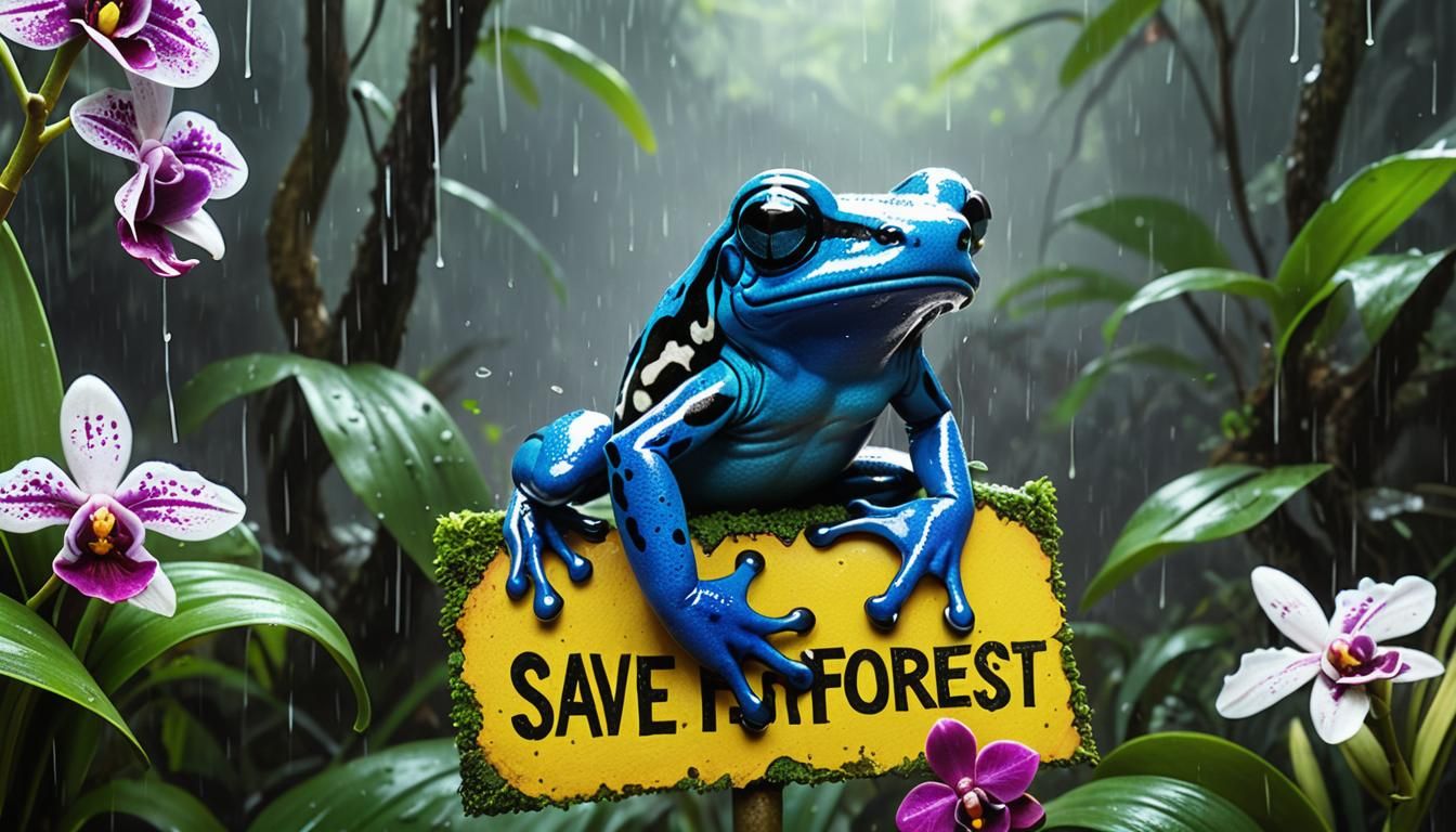 Dyeing poison dart frog also known as the cobalt poison frog in Brazil   by @YourLittleFrogBuddy