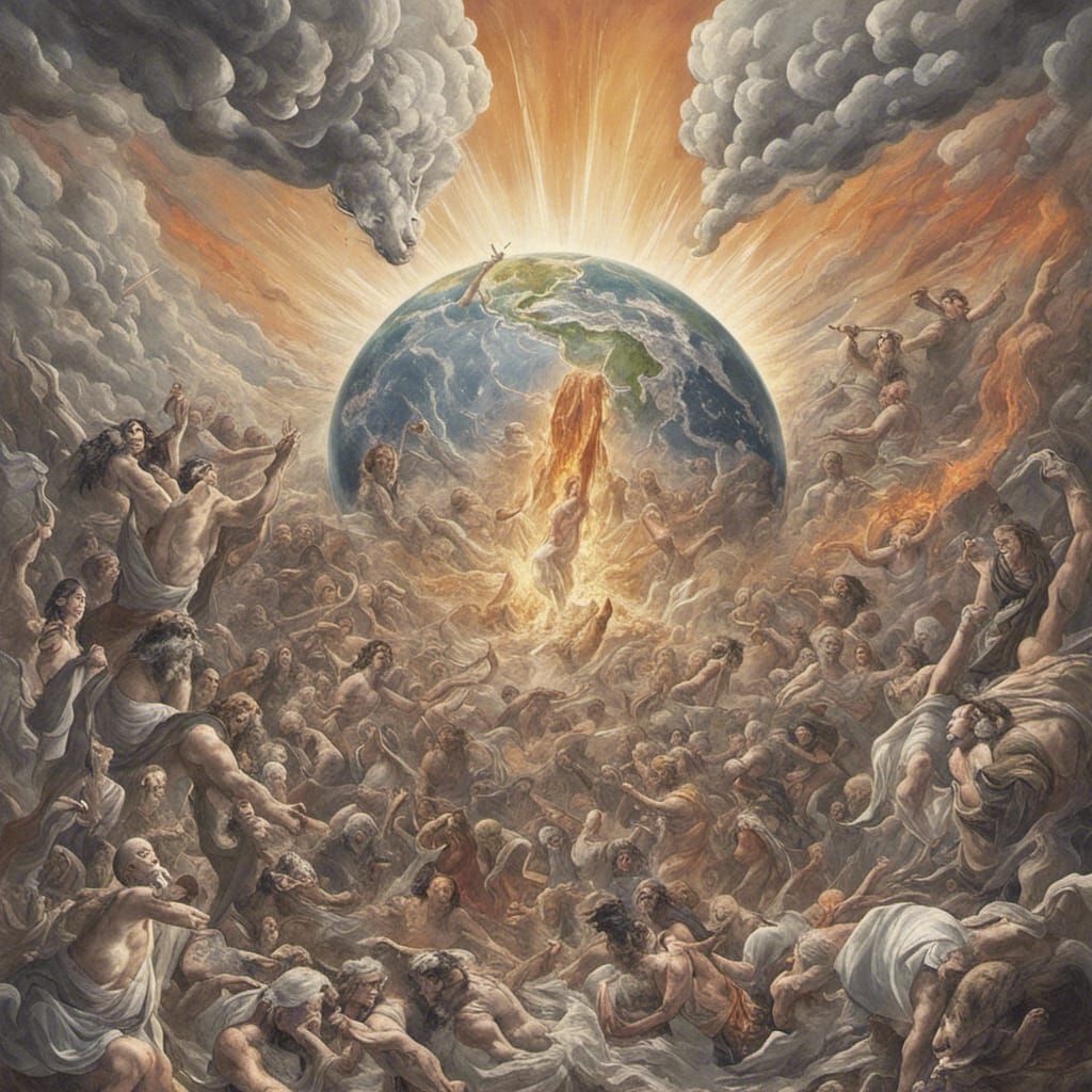 God destroying earth - AI Generated Artwork - NightCafe Creator