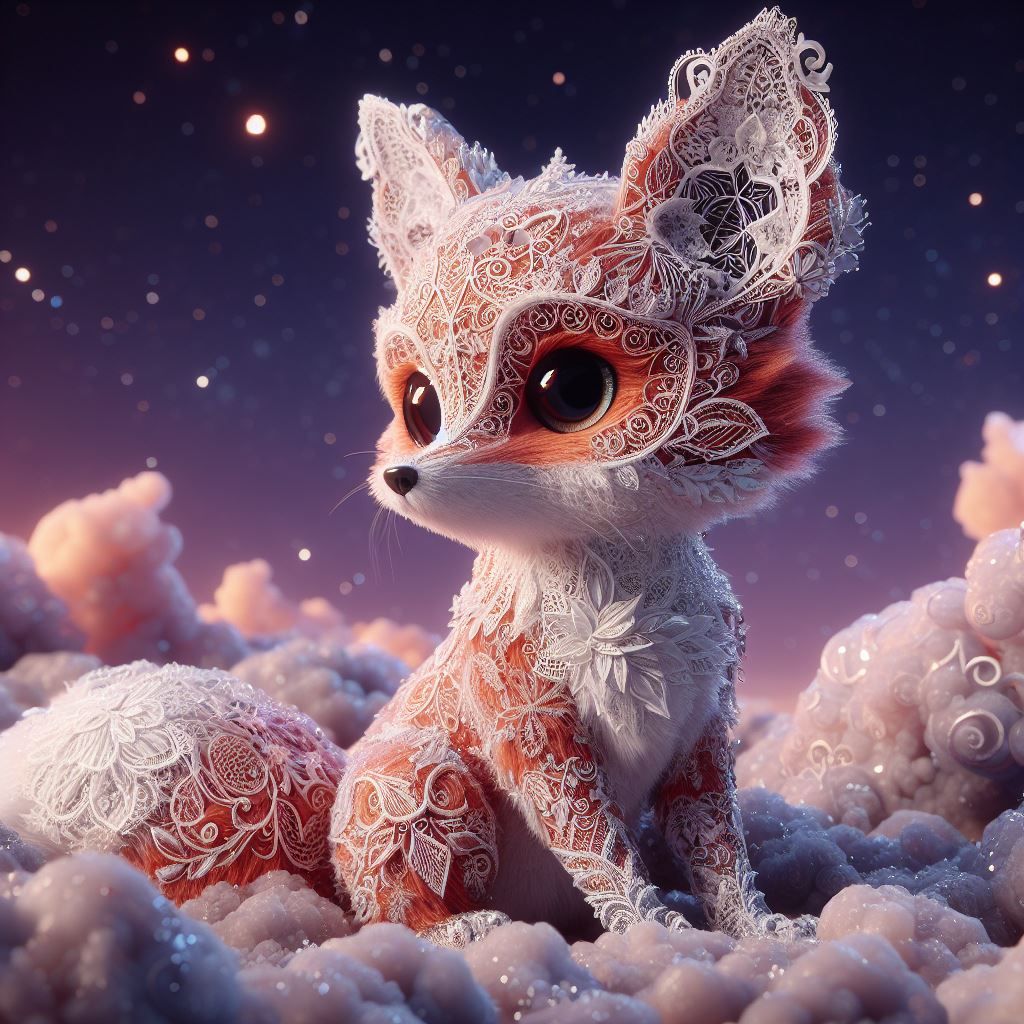 Lace fox over the clouds 2