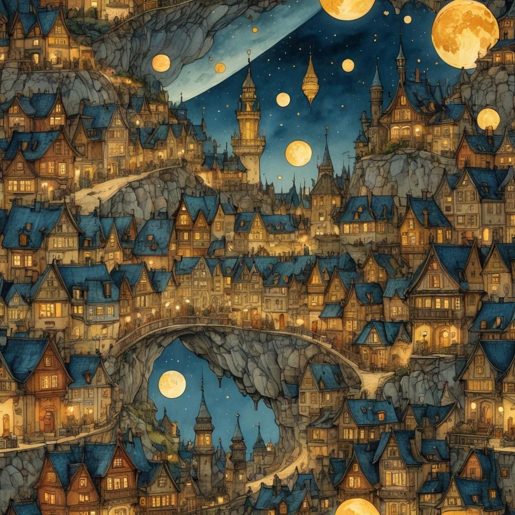 THE GOLDEN MOON AROUND THE CORNER