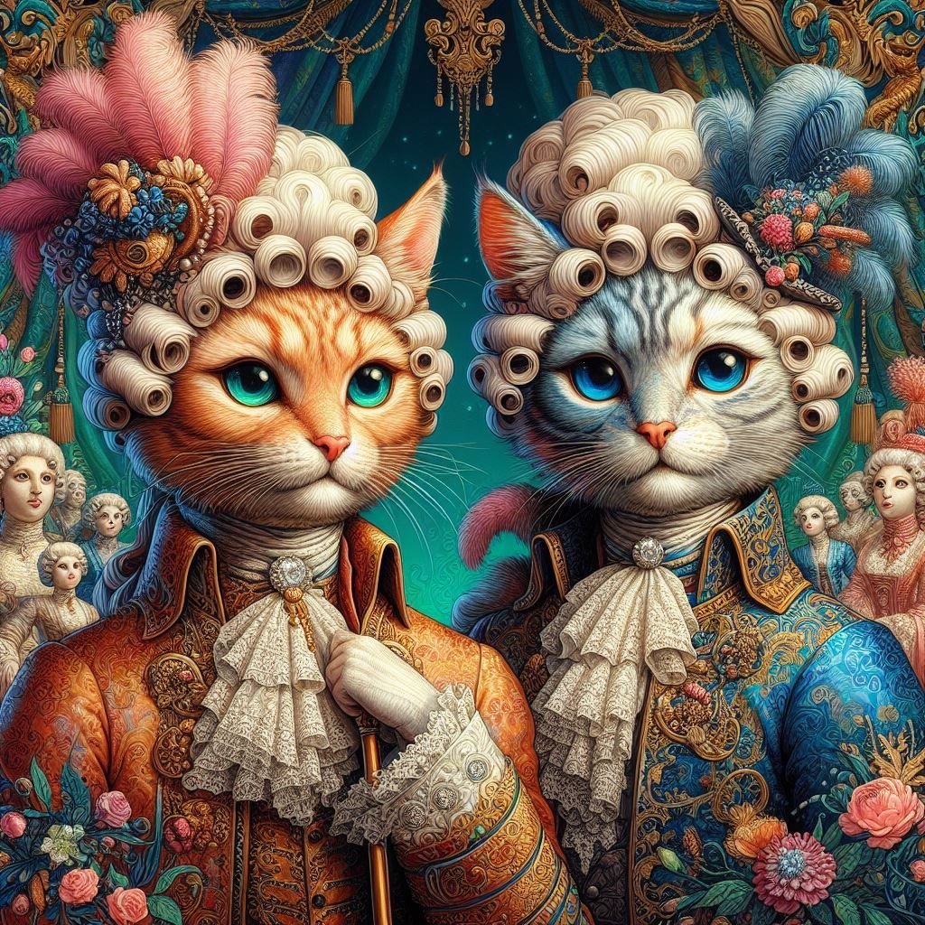 Baroque Cats  by @Vivienne