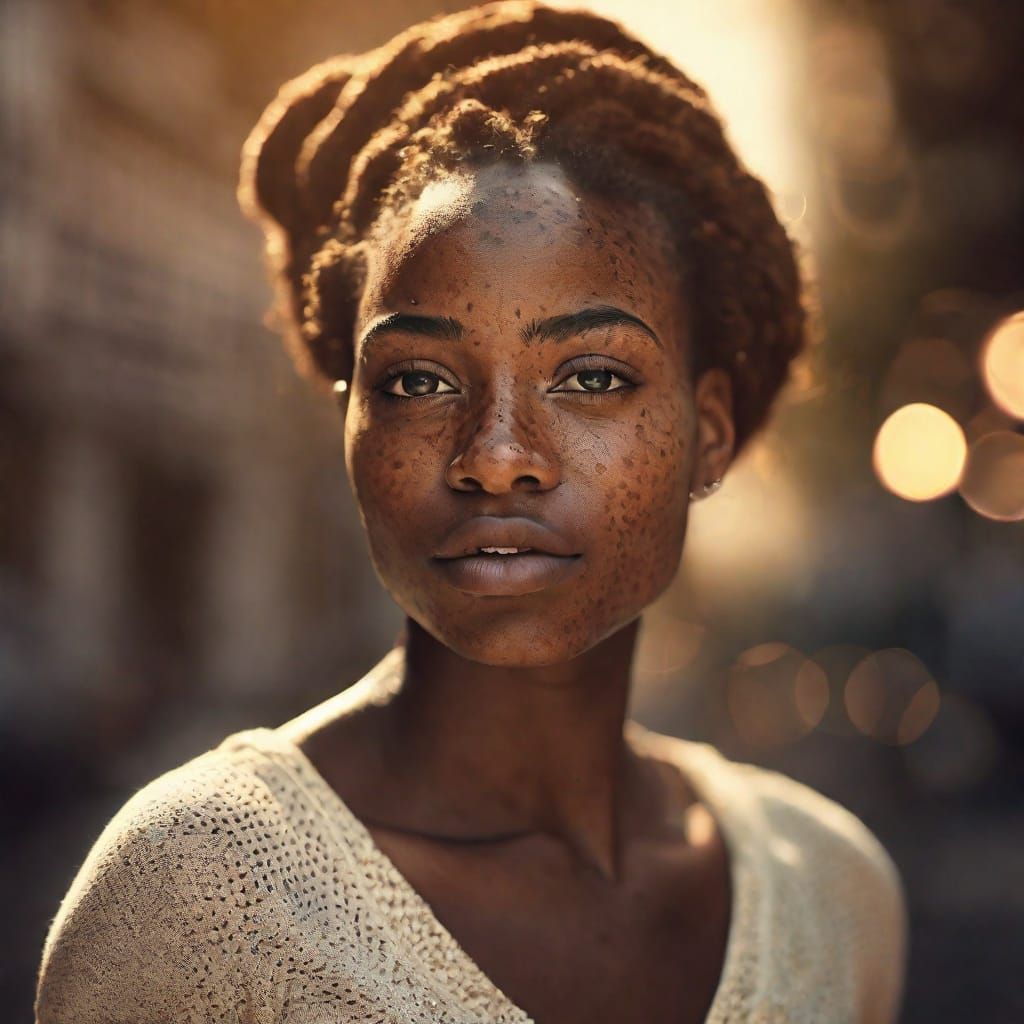 Sun, freckles, beauty