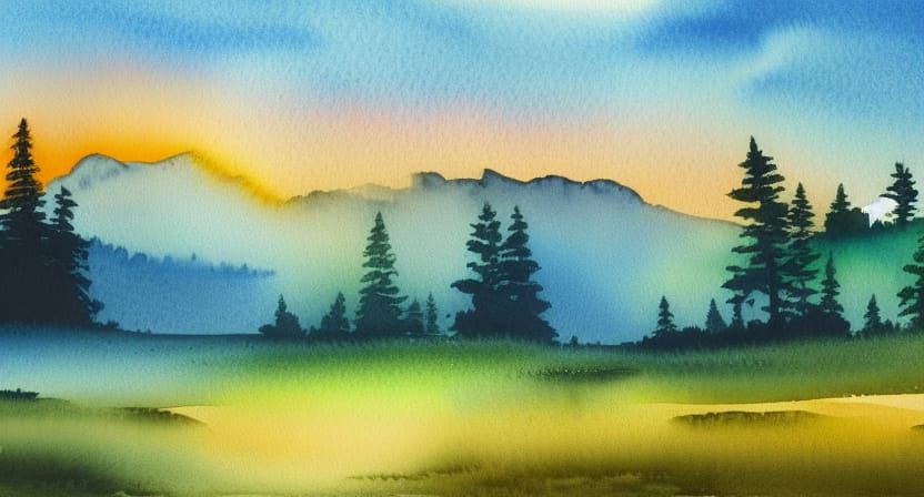 watercolor landscape