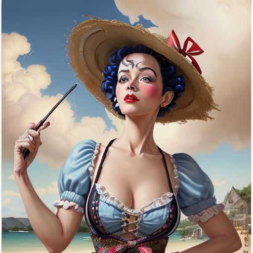 The straw hat girl