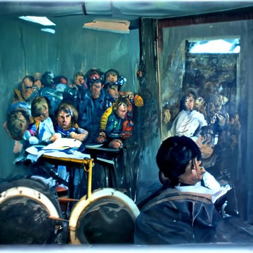 students in a classroom listening to the teacher