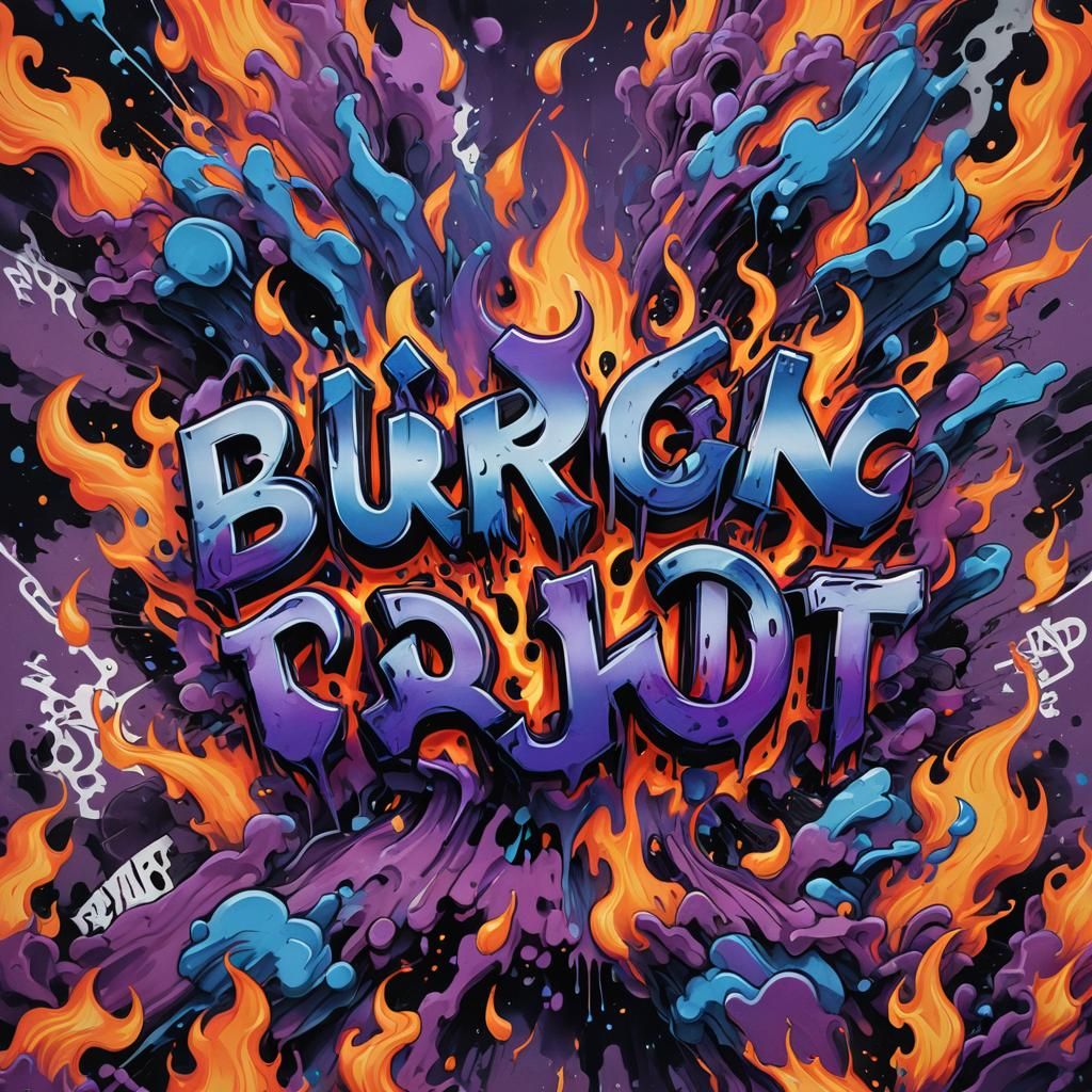 The words "Burning Out" are at the center, purple and dark b...