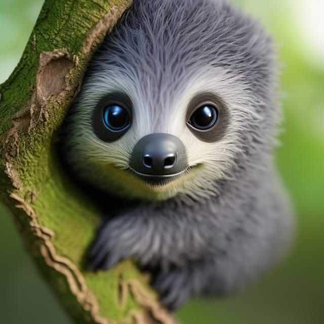 Cute Sloth  by @Manchchango