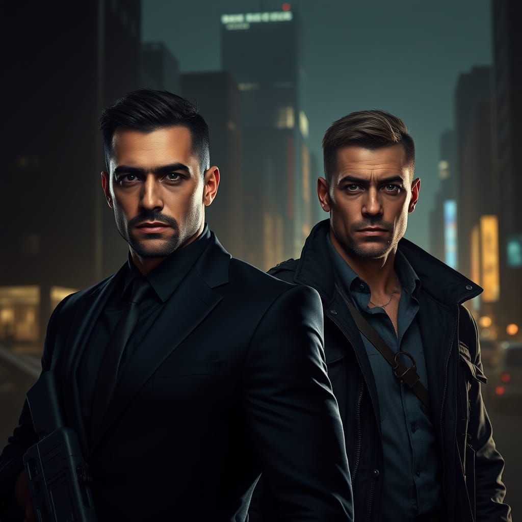 Dystopian Tactical Unit in Urban Landscape