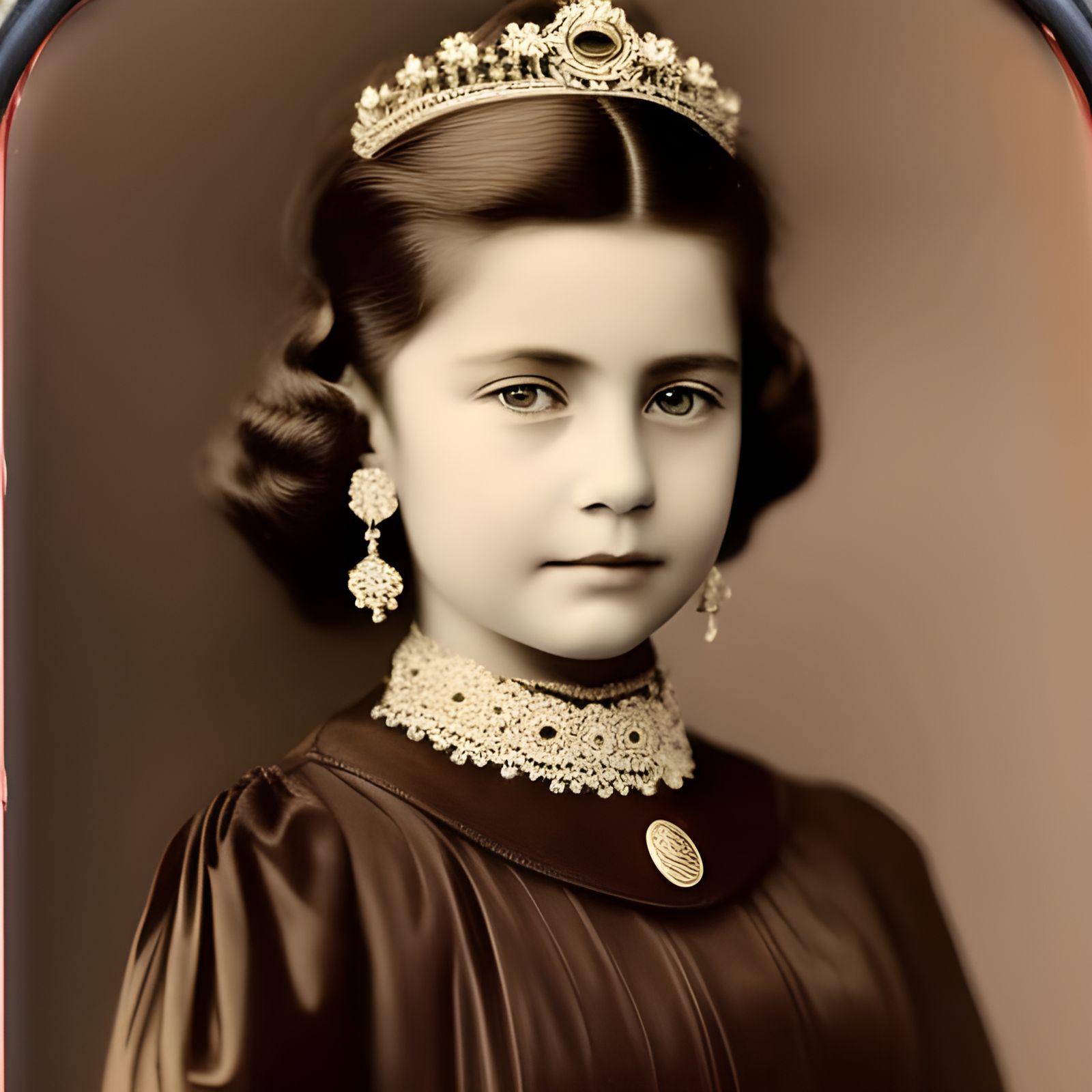 vintage photo of young Princess Elizabeth  by @Persian Digital Art