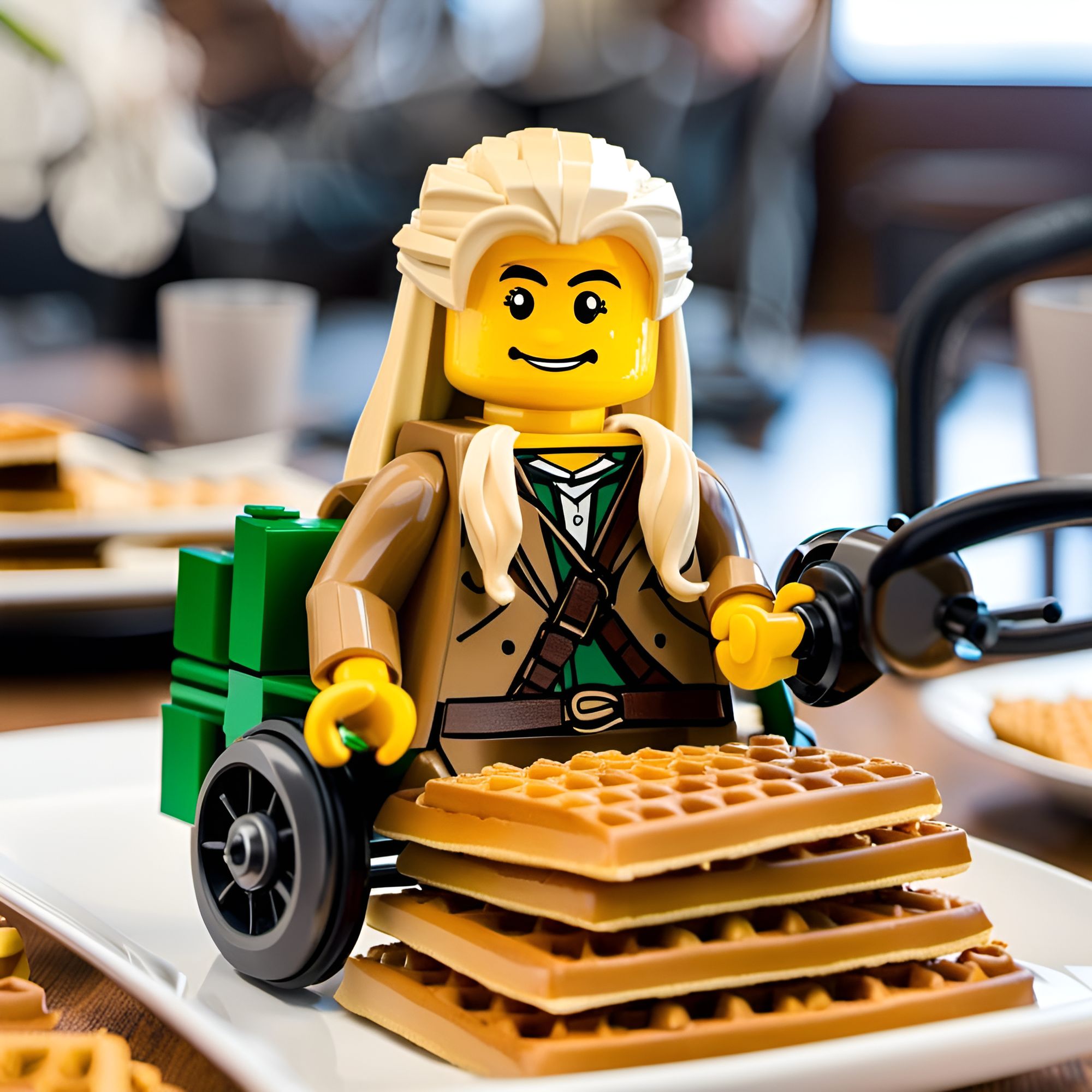 Leggo my Eggo Legless Lego Legolas AI Generated Artwork