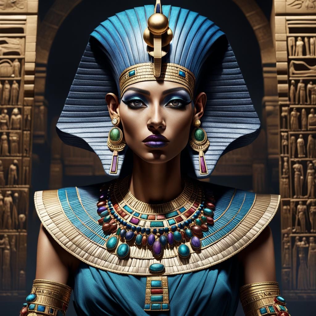 dark sinister. Ancient Egyptian fashion consisted of clothes adorned ...