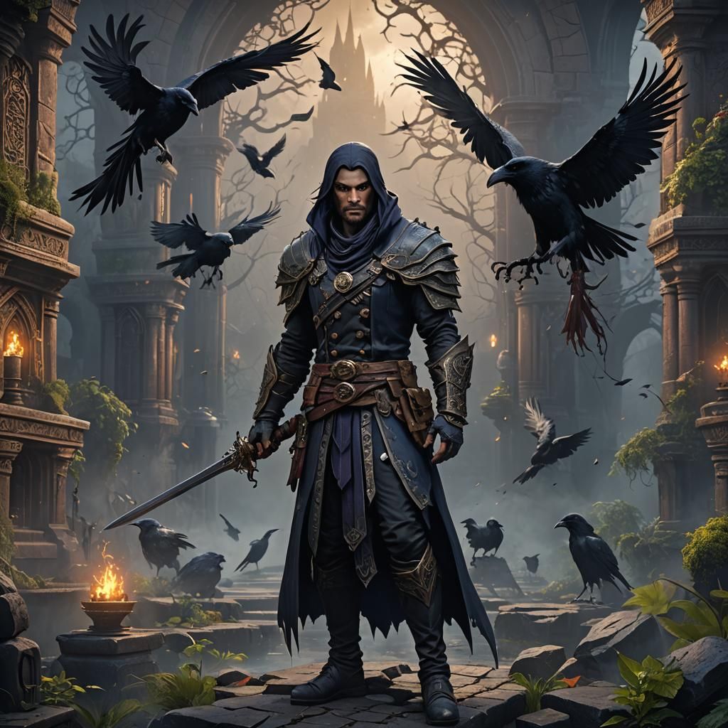 male shadar kai rogue emmissary of the raven queen
