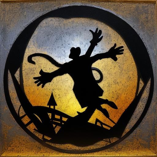 Silhouette of mouse, silhouette of cheese 
Silhouette art by...