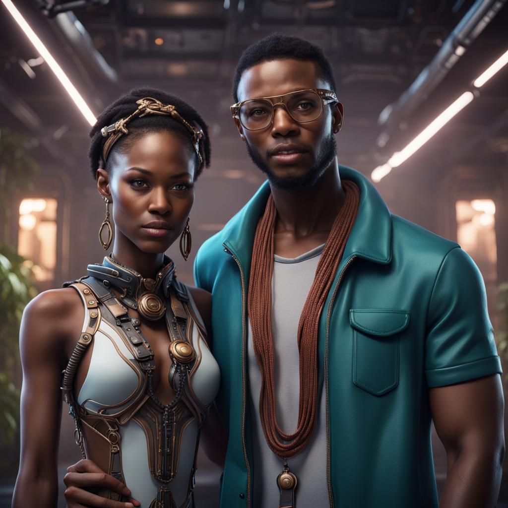 African American male sciencntist, and alien popstar girlfri...