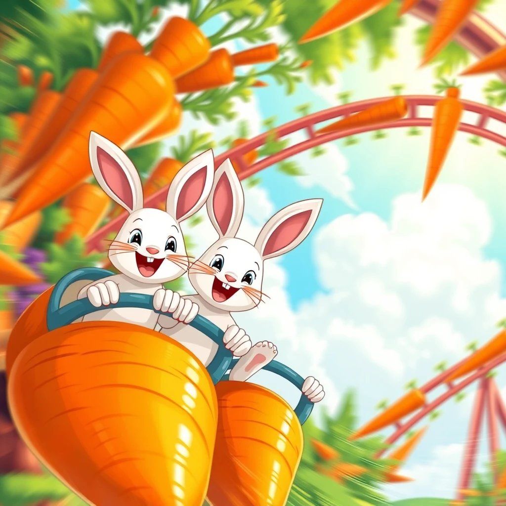 Vegetable roller coaster 🐇🐇🐇