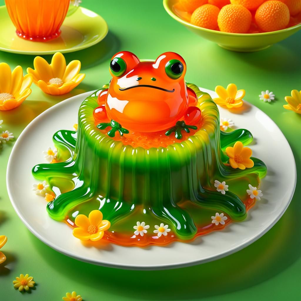 Jelly frog pudding  by @Ria