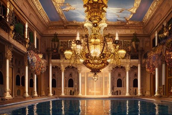 Pool in the palace undefined