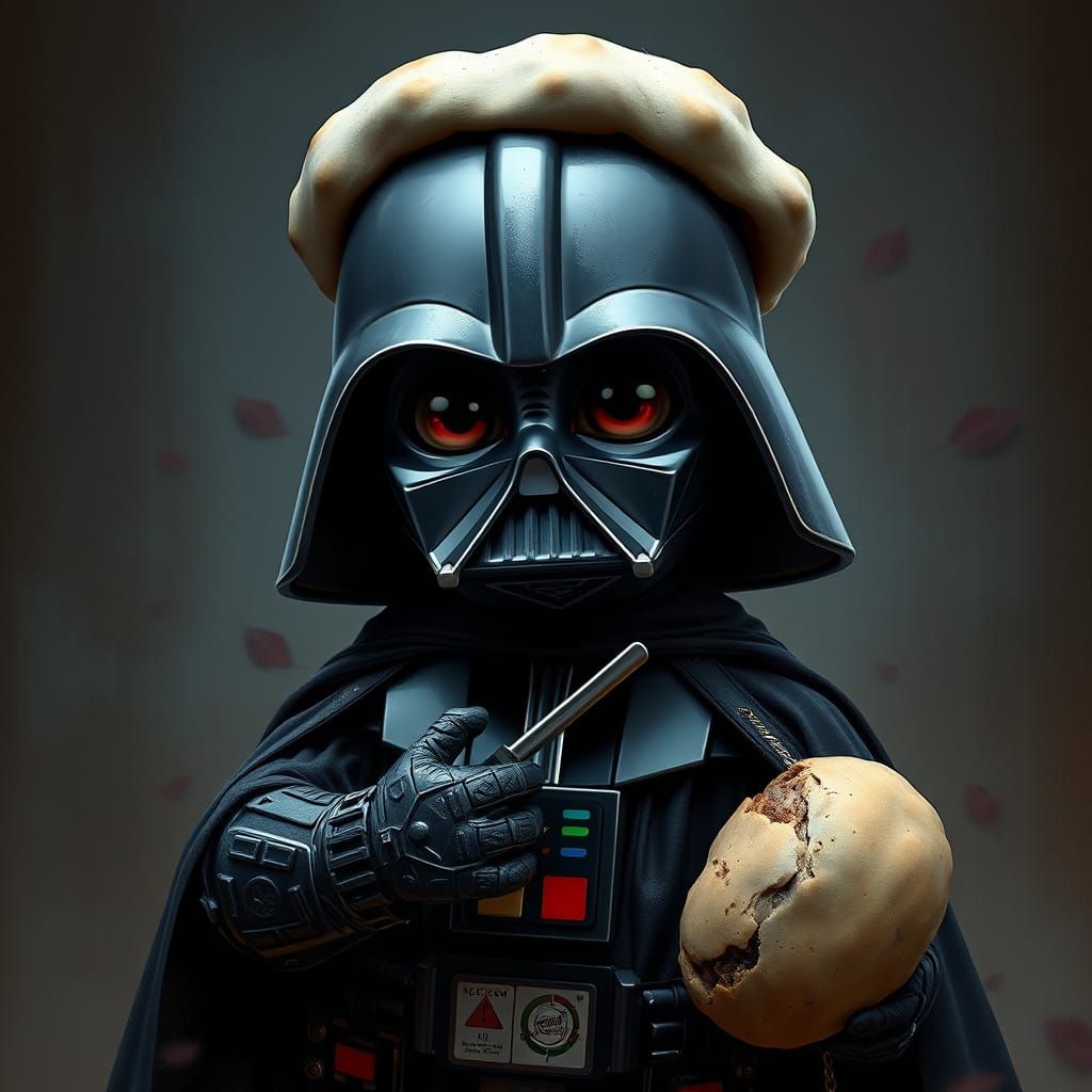 Surreal Baker Darth Vader as Fine Art Masterpiece