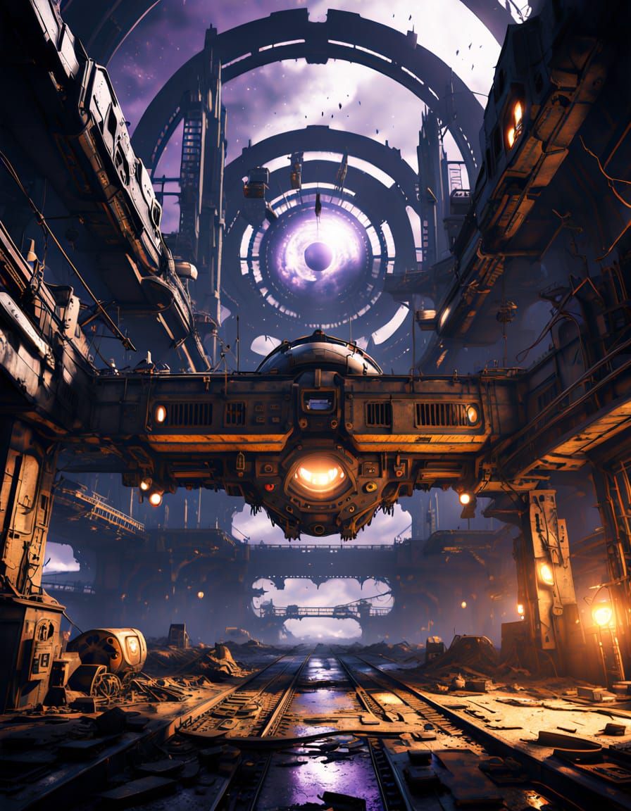 Cyberpunk Apocalypse in Greg Rutkowski Style