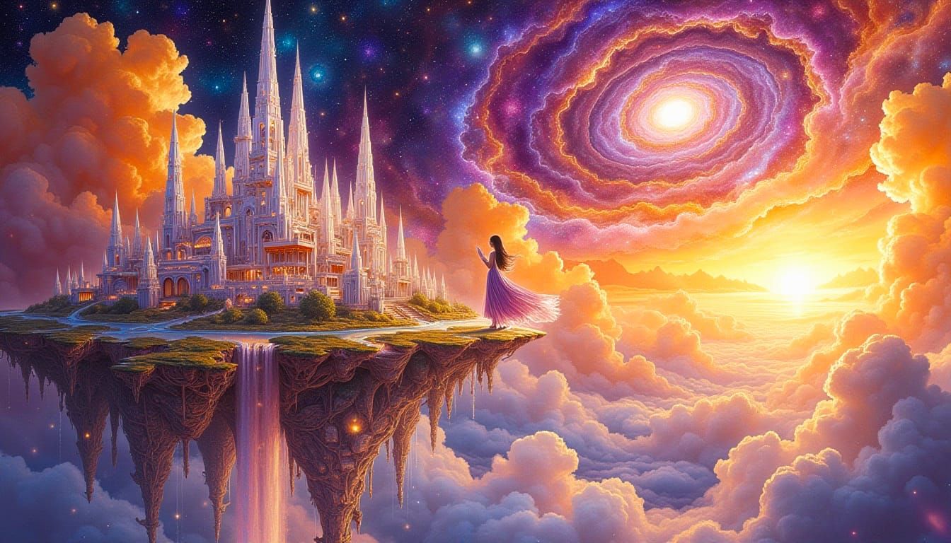 A majestic floating city