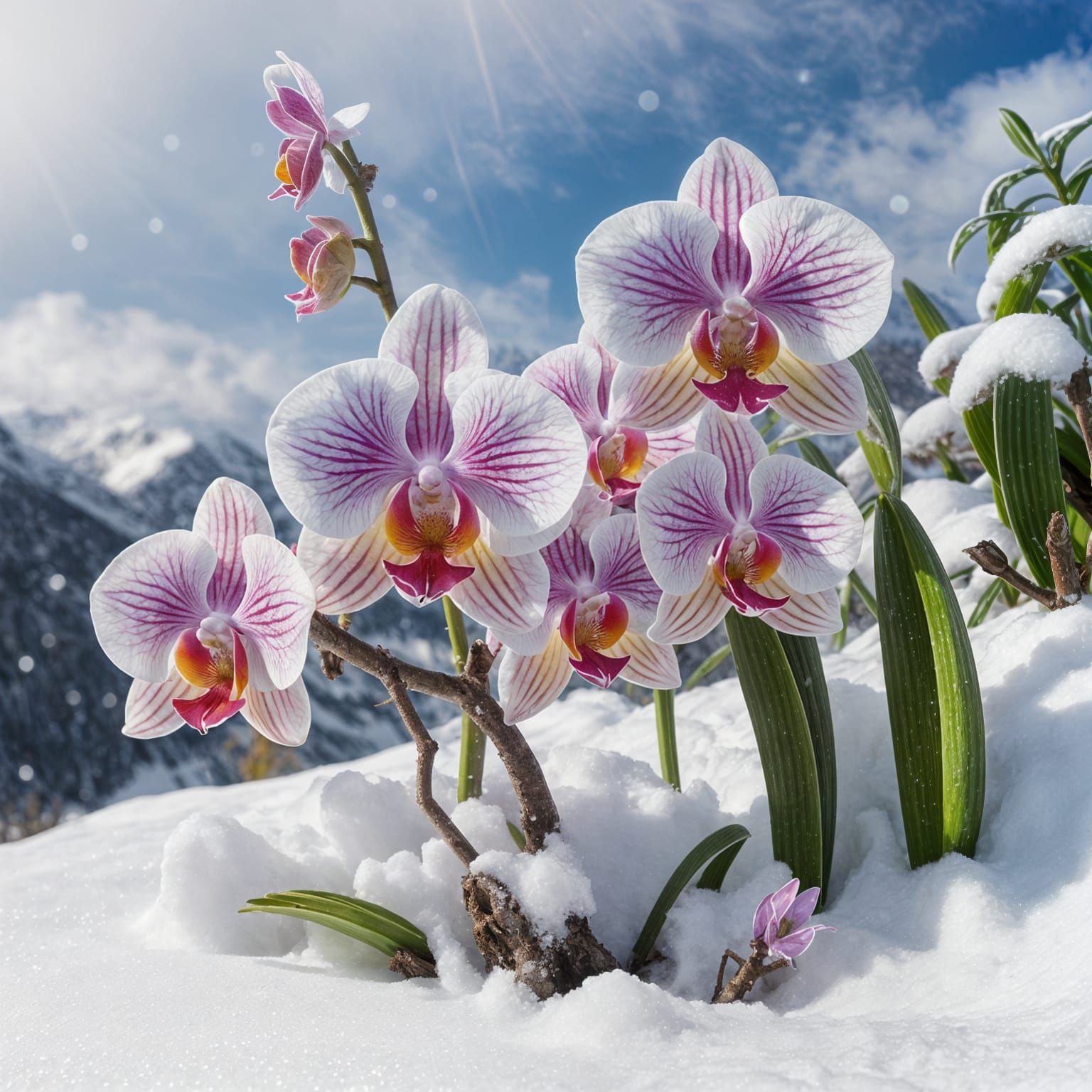 Orchids in the Snow