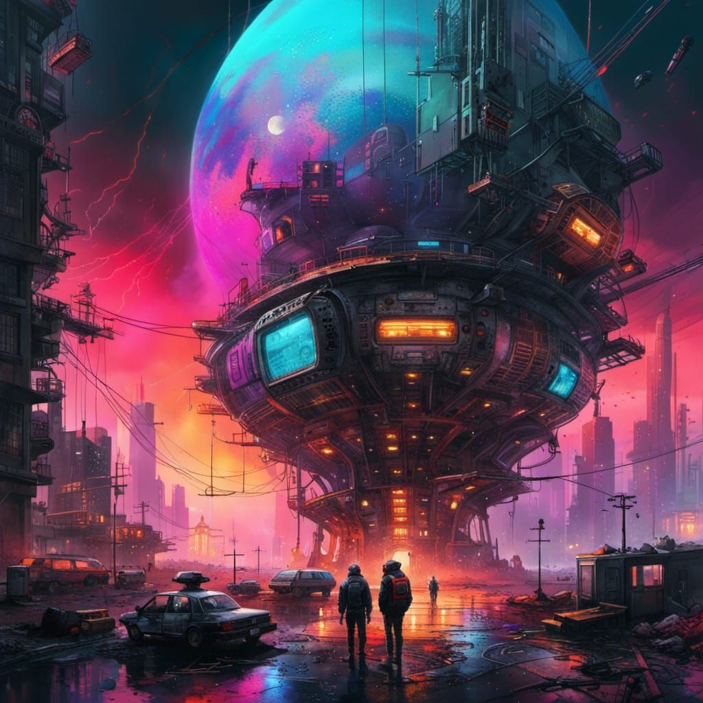 Atom City Dome - AI Generated Artwork - NightCafe Creator