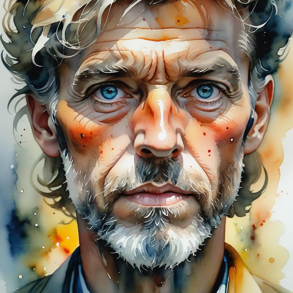 Surreal Close Up in Watercolor Style