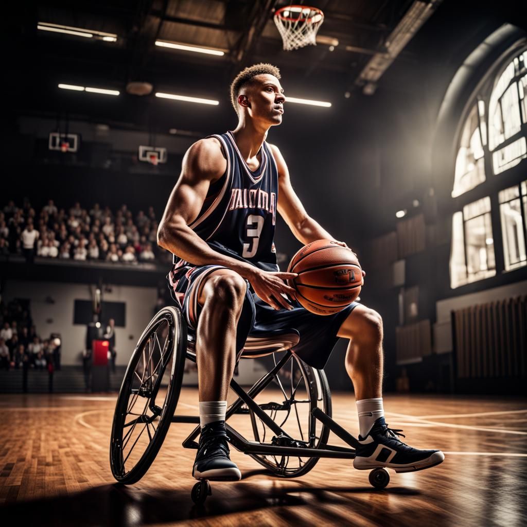 Behinderter Basketballer im Rollstuhl  by @Rebelle 1902