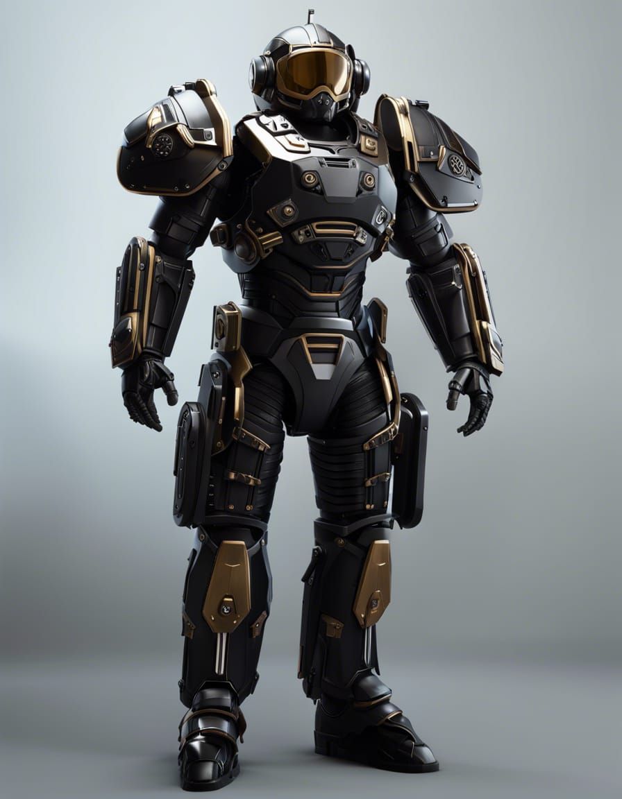 Fallout character in futuristic power armor - AI Generated Artwork ...