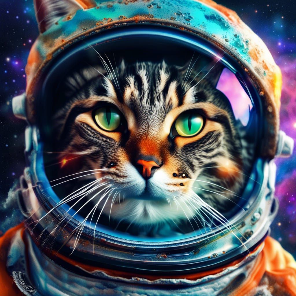 Hyper realistic cat in space suit - AI Generated Artwork - NightCafe ...