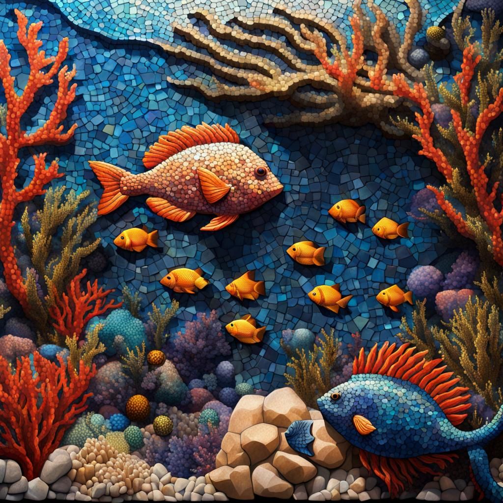 Mosaic coral reef   by @Bephers