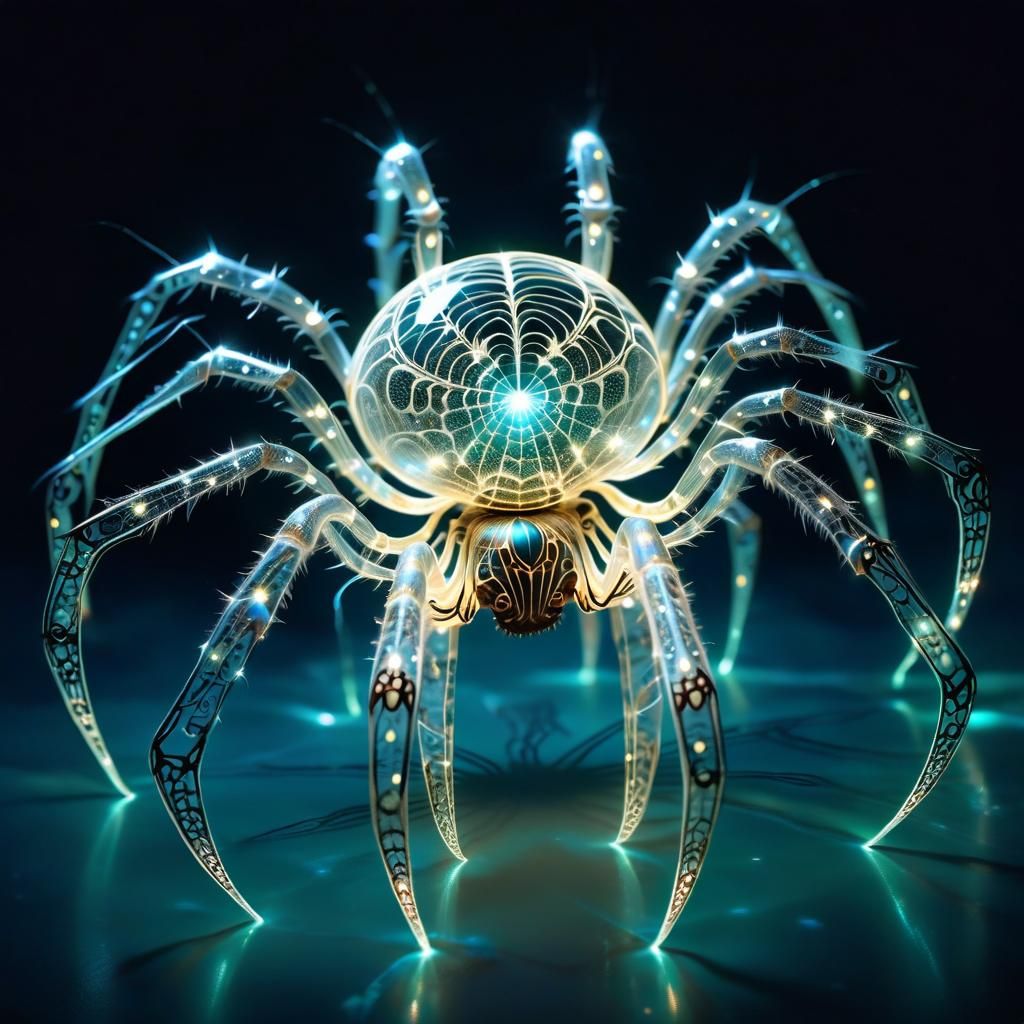 Luminescent Celestial Spider of Starlight Filigree
