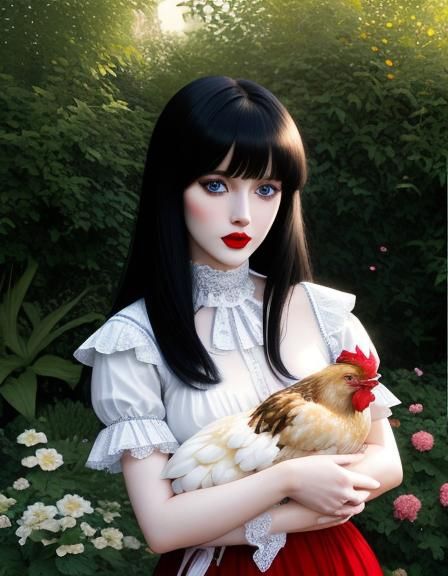 with a chicken in your arms