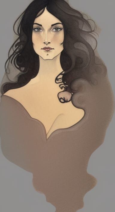 water color, transparent washes, loose brush work, diffuse a...