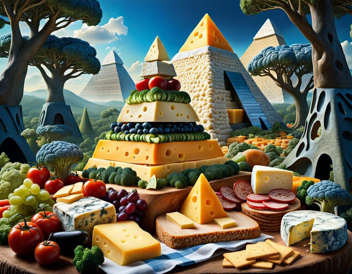 The Great Pyramids of Charcuterie World  by @KBunny001