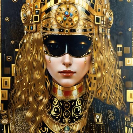 Gustav Klimt, 3d, Gold, Silver, Spray paint, Acrylic, High c...