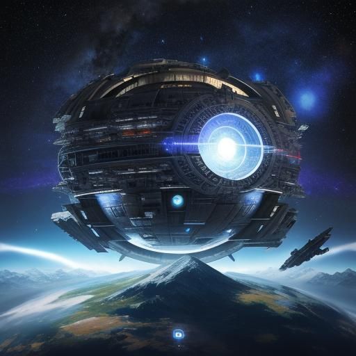 A portal in the Dyson Sphere opens beneath your ship