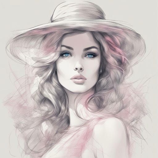 Pink sketch - AI Generated Artwork - NightCafe Creator