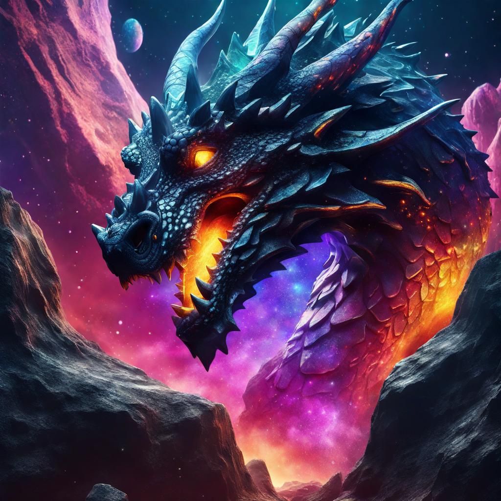 Obsidian dragon - AI Generated Artwork - NightCafe Creator