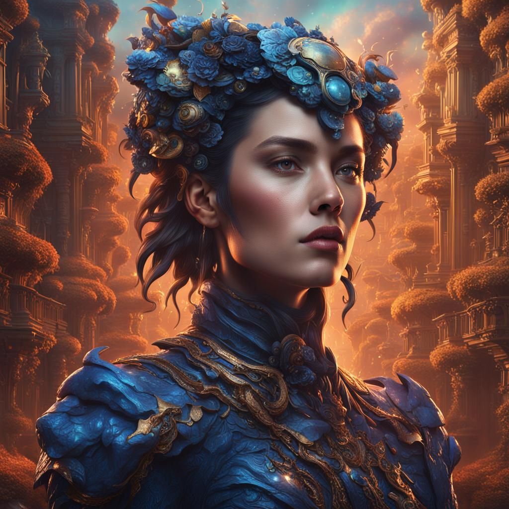 Develop a profile for a female artist who is known for her g...