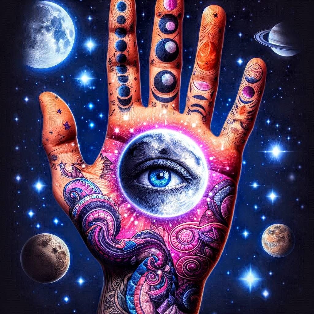 Moon Eye Hand Tattoo #4