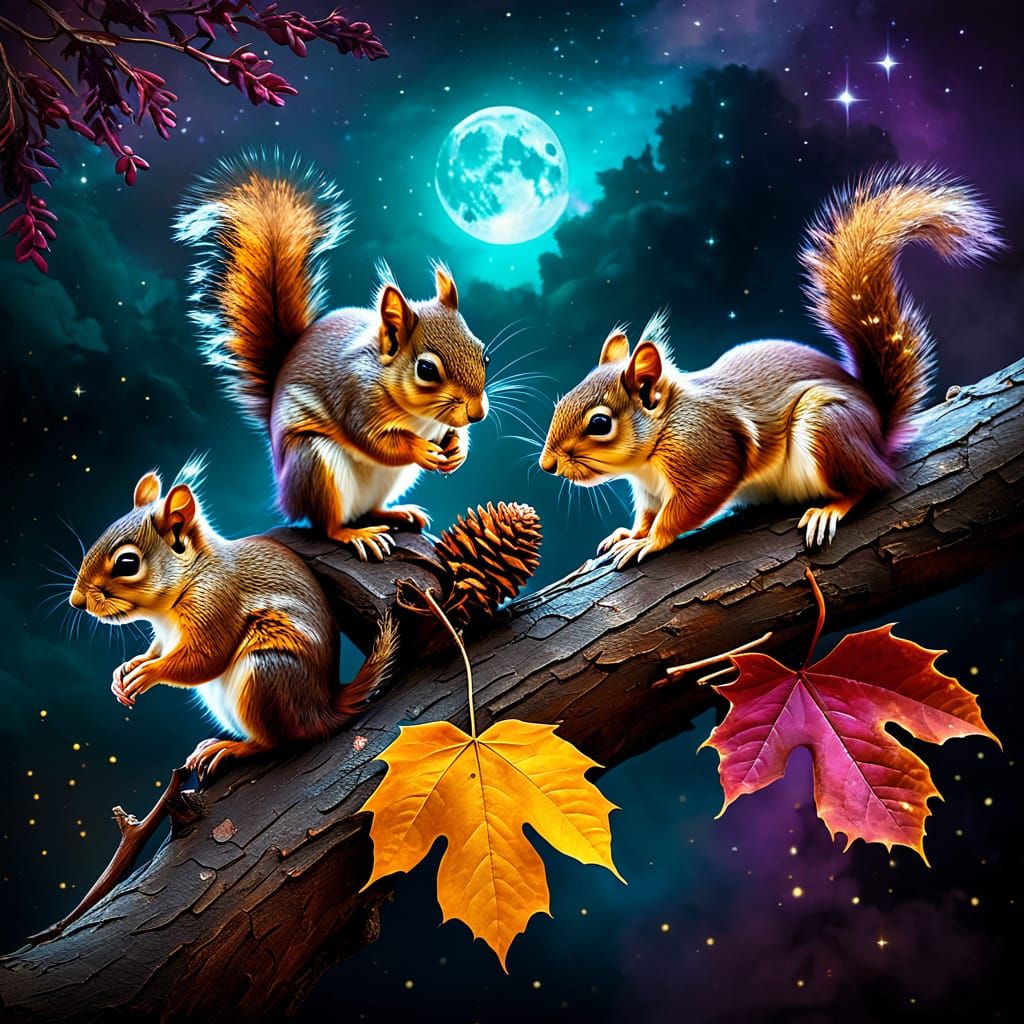 Baby Squirrels sitting