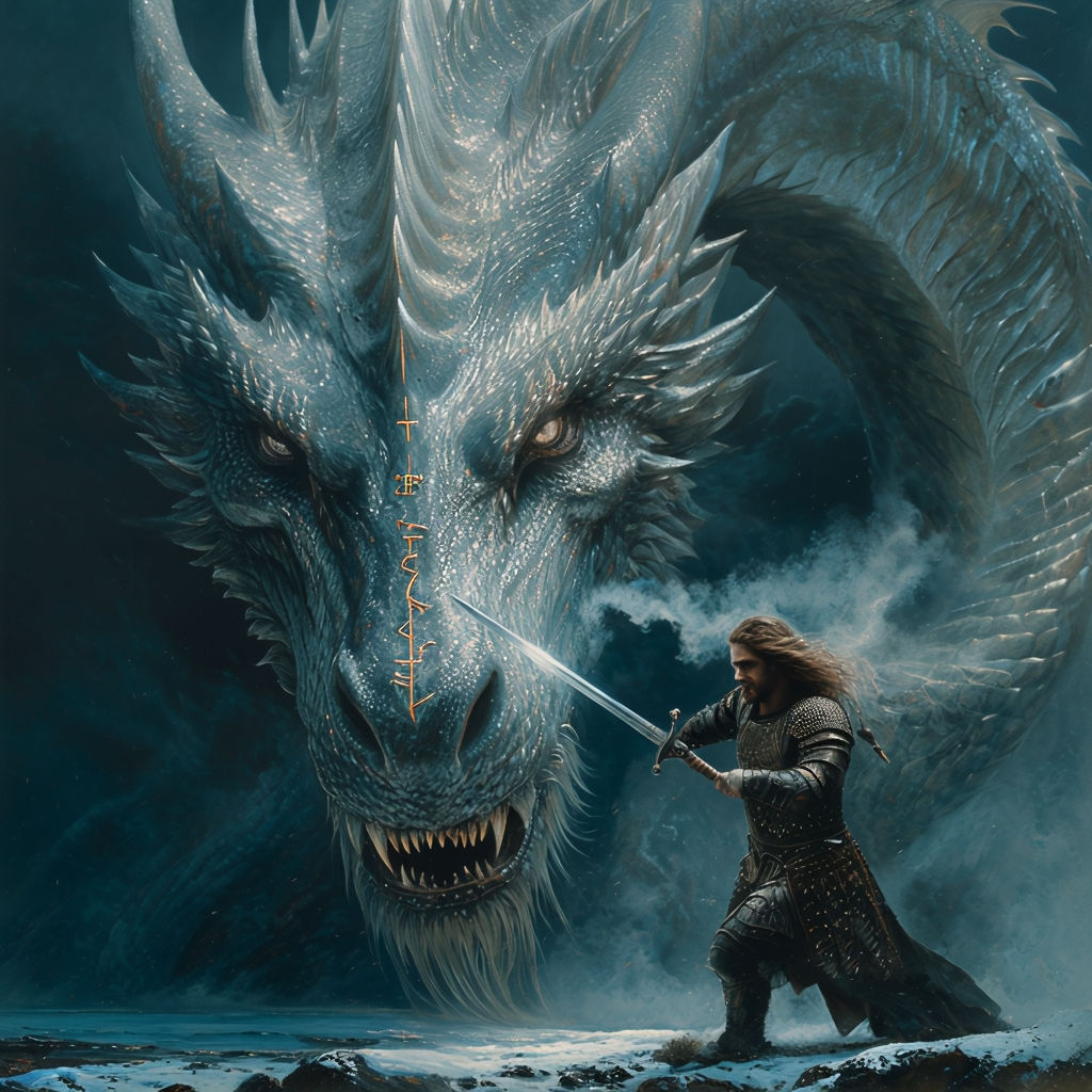 Sigurd and Fafnir: Triumph Against the Shadow of Greed