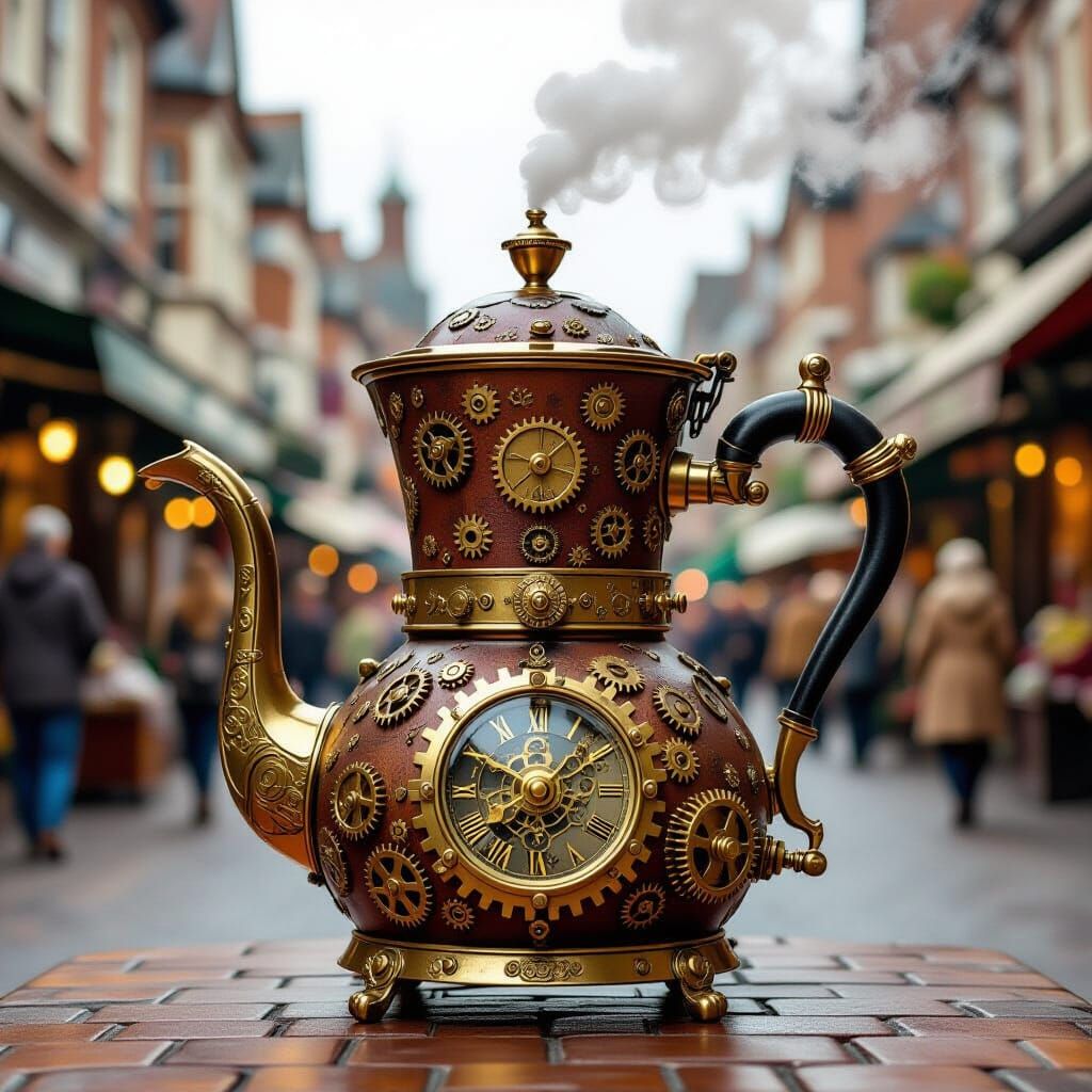 A whimsical coffee pot