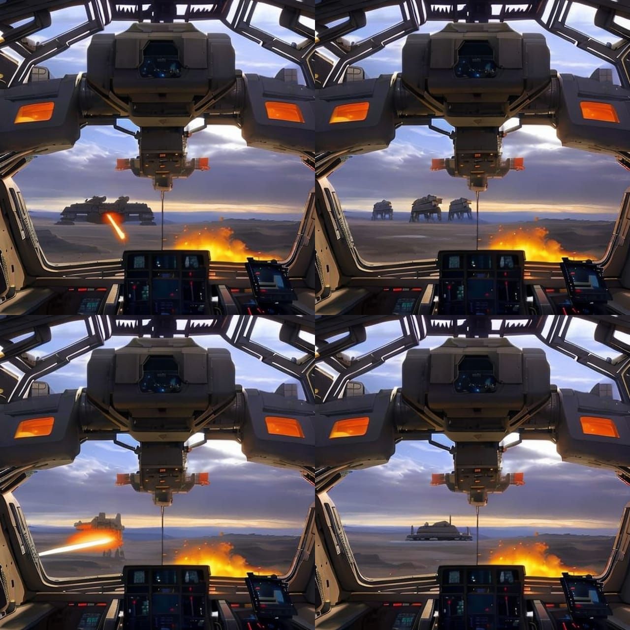 Battlemech cockpit POV by Ralph McQuarrie 5